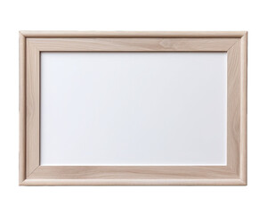 Wooden picture frame isolated on white background.  wooden white board frame  png transparent background