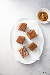 Homemade chocolate layered cake