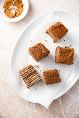 Homemade chocolate layered cake