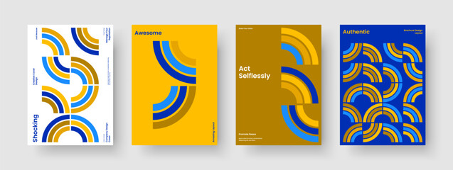 Fototapeta premium Isolated Report Design. Creative Brochure Layout. Geometric Flyer Template. Banner. Background. Business Presentation. Poster. Book Cover. Magazine. Portfolio. Catalog. Advertising. Journal. Leaflet