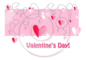 Valentines card. Valentines Day. Vector greeting poster with lilac purple tulip. Valentines covers, labels, promotion templates, holiday background, modern trendy style. Vector illustration. 