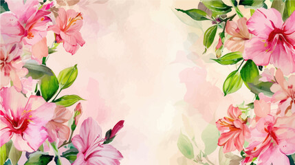 Vector watercolor spring banner