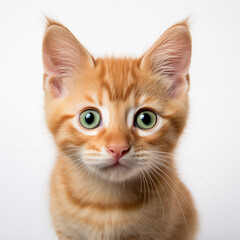 Obraz premium Ginger kitten with big eyes and ears 