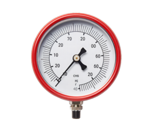 Engine Vacuum Gauge isolated on white background. 