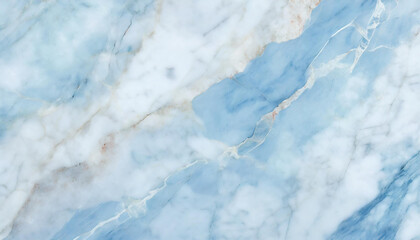 Fototapeta premium Biało błękitny ekskluzywny marmur, delikatny wzór, dekoracja płytka generative ai