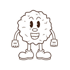 The Illustration of Cireng Boy Icon Smiling Moment
