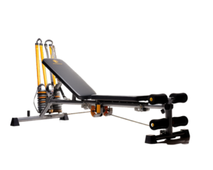 A photo of a Exercise Total gym isolated on white background. Exercise Chair on  png transparent background