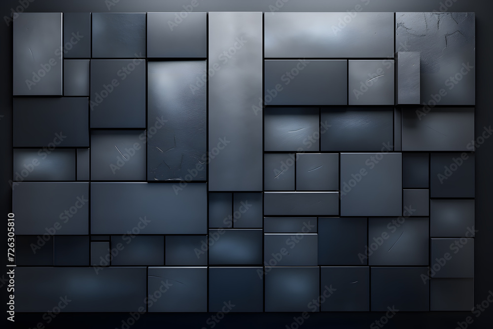 Poster dark textured tiles pattern.