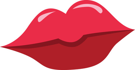 illustration of a red lips