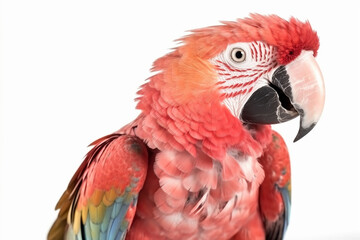 Pink_parrot_macaw_isolated_on_the_white_background_cutou