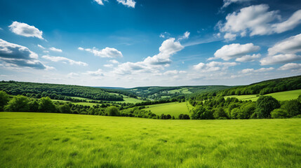 Fototapeta na wymiar Scenic view of green landscape