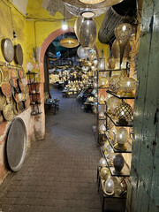 Lamp Market in Souk Semmarine, Marrakech, Morocco - Portrait