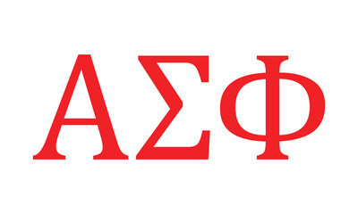 Alpha sigma phi greek letter, ΑΣΦ greek letters, ΑΣΦ - obrazy, fototapety, plakaty
