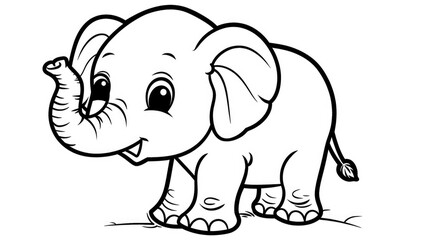 Fototapeta premium Elephant Coloring Pages