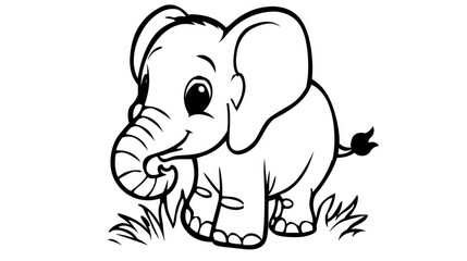 Fototapeta premium Elephant Coloring Pages