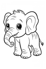 Obraz premium Elephant Coloring Pages