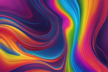 Psychedelic Bright Rainbow Swirl Pattern