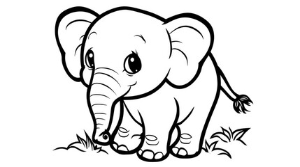 Obraz premium Free Printable Elephant Coloring Pages