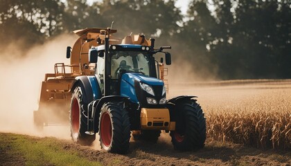 Fototapeta premium agricultural machinery, isolated white background