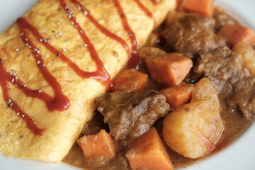 beef steak with potatoes