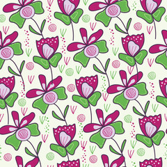 Seamless floral background for textile design.