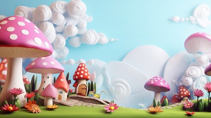 3d cartoon background for children