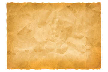 Rough paper texture or brown paper isolated on white
