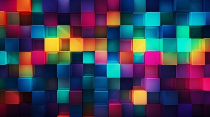 Background with colorful squares