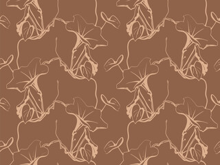 Obraz premium Floral pattern seamless background. Foliage and flower wallpaper design of nature.