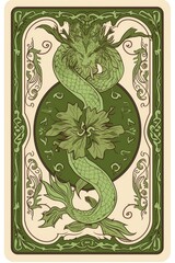 A tarot playing card back image, generative ai