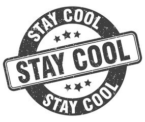stay cool stamp. stay cool label. round grunge sign