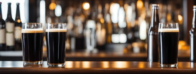 Dark Craft Beer in a Transparent Glass