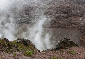 The Crater of Mount Vesuvius, Naples, Campania, Italy
