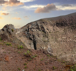 The Crater of Mount Vesuvius, Naples, Campania, Italy