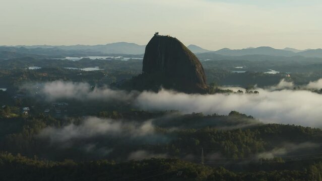 El Penon de Guatape, Famous Tourist Landscape in Colombia, Aerial