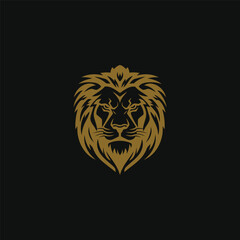 lion head logo template vector icon
