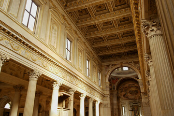 Interior view of the Cathedral of San Pietro Apostolo in Mantua, Lombardy, Italy