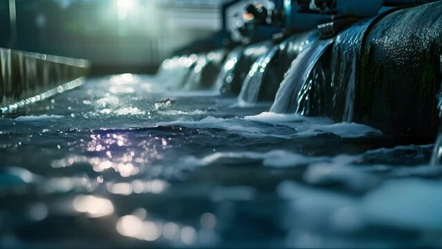 A closeup portrait of a Water Treatment Spet using advanced technology to purify contaminated water.