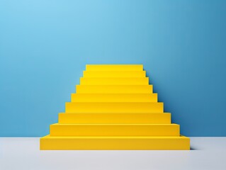 Yellow stairway that lead nowhere - Powered by Adobe
