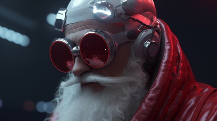 Santa Claus with Red Goggles