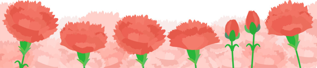 母の日に使える赤いカーネーションのベクター背景画像