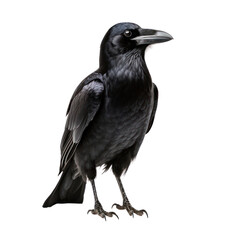 black raven on transparent background