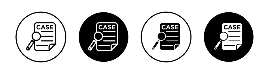 Case Studies Vector Line Icon Illustration.