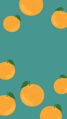 Fun oranges on a bright background