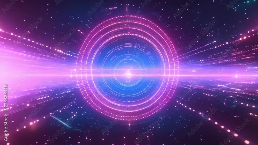 Poster each orbiting equalizer bar represents a different note coming together to create a celestial melody