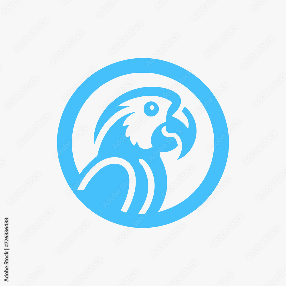 Wall mural Parrot vector illustration for an icon, symbol or logo