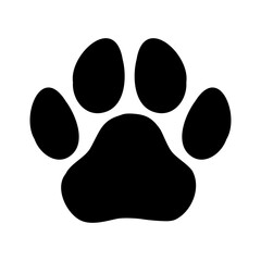 Dog or cat footprints. Vector isolated silhouette.