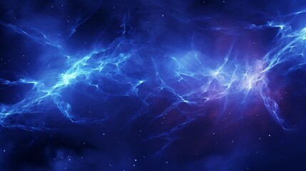 Fototapeta na wymiar Vibrant blue lightning plasma: electrifying background for dynamic designs