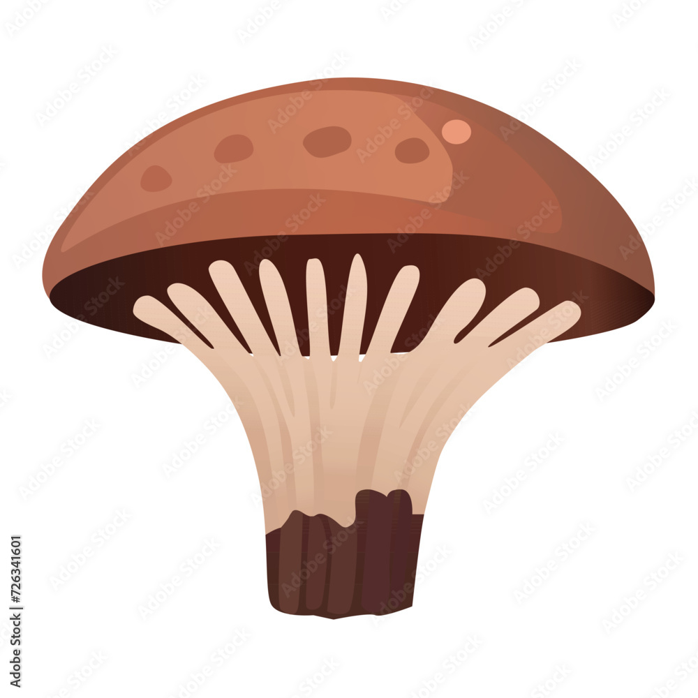 Aufkleber mushroom element of colorful set. a carefully crafted illustration of a mushroom feature intricate d
