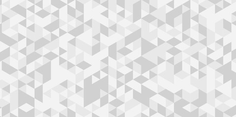 Seamless geometric pattern square shapes low polygon backdrop background. Abstract geometric wall tile and metal cube background triangle wallpaper. White and gray polygonal background.